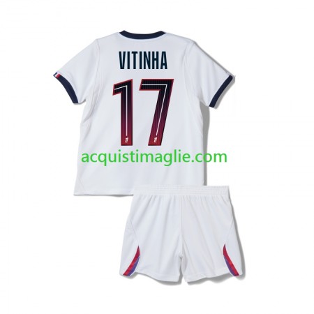 Divisa di Calcio Paris Saint Germain Vitinha 17 Bambino Trasferta 2026/2027